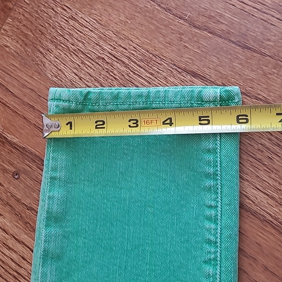 PAIGE  Jeans Skyline Ankle Peg with Brushed Green Wash - Women's Size 28 - Picture 11 of 13